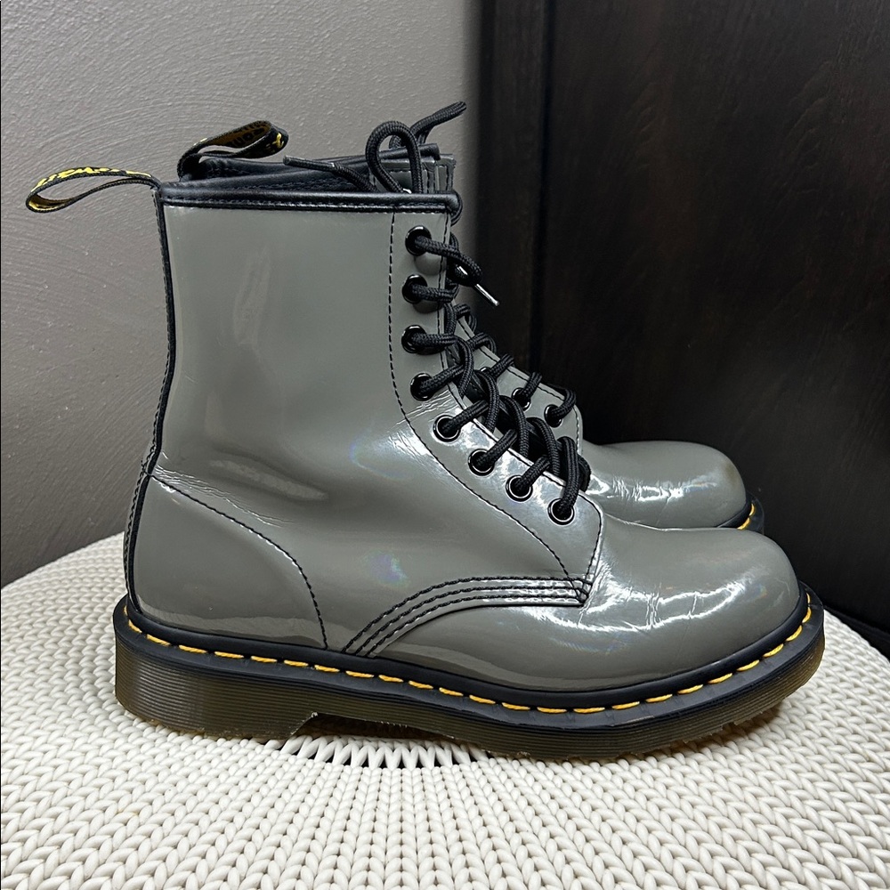 Dr. Martens 1460 Rainbow Patten Leather Boot - Picture 2 of 10